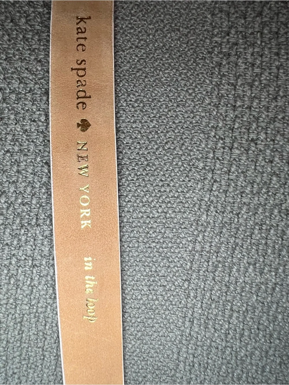 kate spade Pale Pink Leather Belt with Bow and Gold Buckle